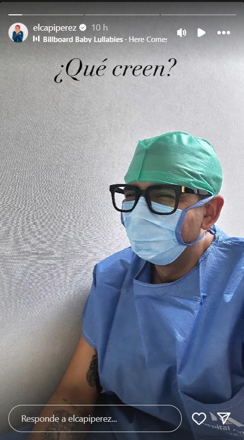 Capi Pérez y 'Hola Enfermera' anuncian que ya es papá