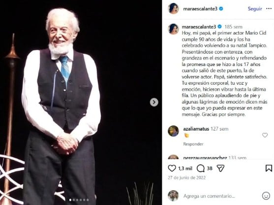Mario Cid, cineasta mexicano, actor y padre de Mara Escalante