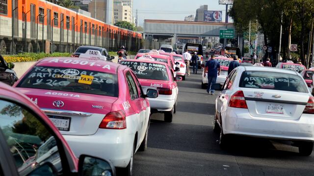 Imagen de la manifestación de taxistas del 7 de octubre pasado
