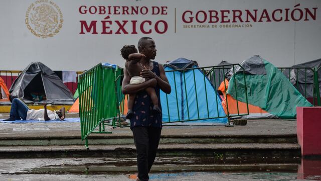 Migrantes de origen africano en Chiapas.