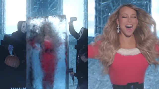 Mariah Carey obtiene los mejores memes al descongelarse para inaugurar la Navidad.