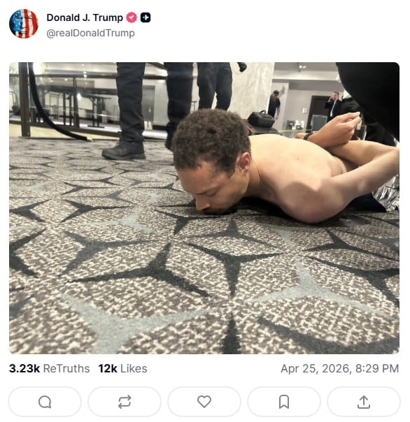 Trump difunde fotos del presunto atacante del Washington Hilton