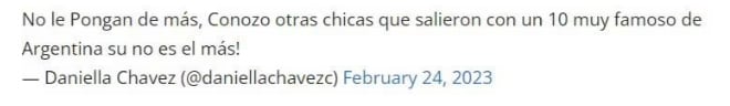 Daniella Chávez asegura que Lionel Messi es un hombre infiel