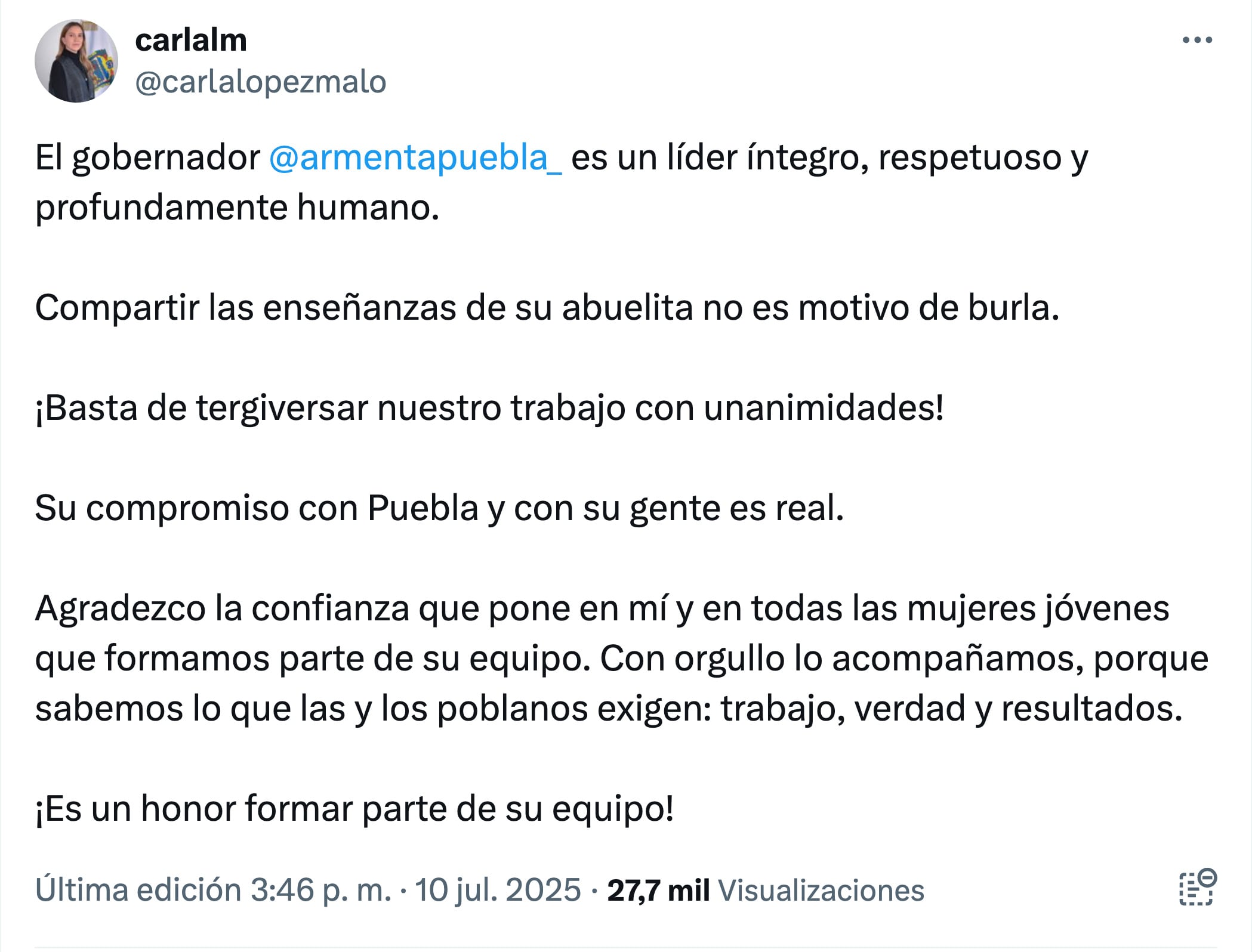 Alejandro Armenta sobre confusión de "tronarle los dedos"