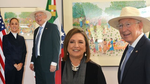 Ken Salazar se reúne con Claudia Sheinbaum y Xóchitl Gálvez, por separado
