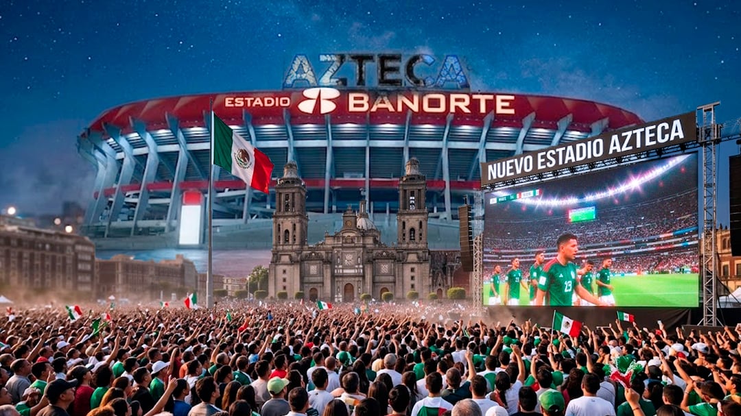 Zócalo, nuevo Estadio Azteca; Carlos Hank y Banorte perderán por goleada