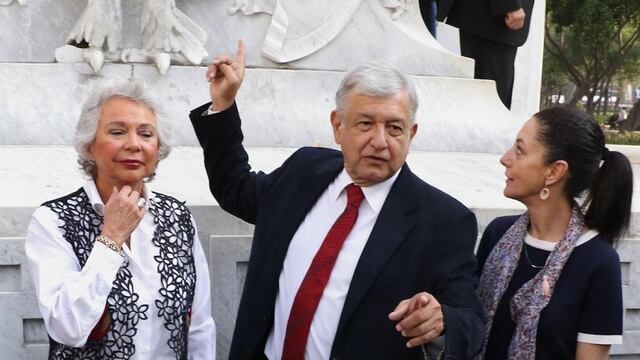 Olga Sánchez Cordero, Andrés Manuel López Obrador y Claudia Sheinbaum