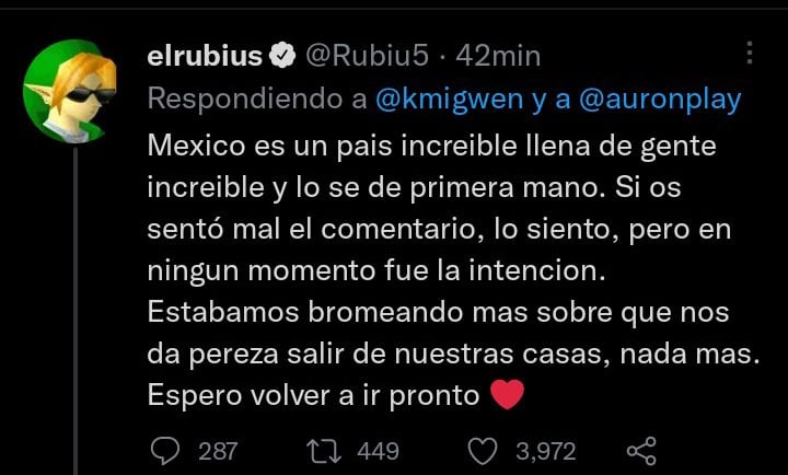 Auron y el Rubius se defienden de sus haters, pero borran los tuits