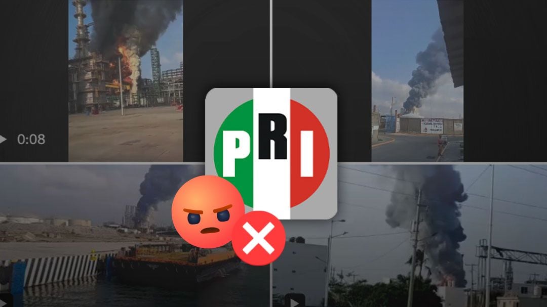 PRI acusa a Morena de negligencia por incendio en refinería Olmeca de Dos Bocas