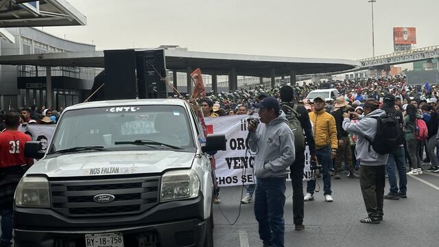 AICM: CNTE bloquea Terminales 1 y 2 hoy 20 de marzo