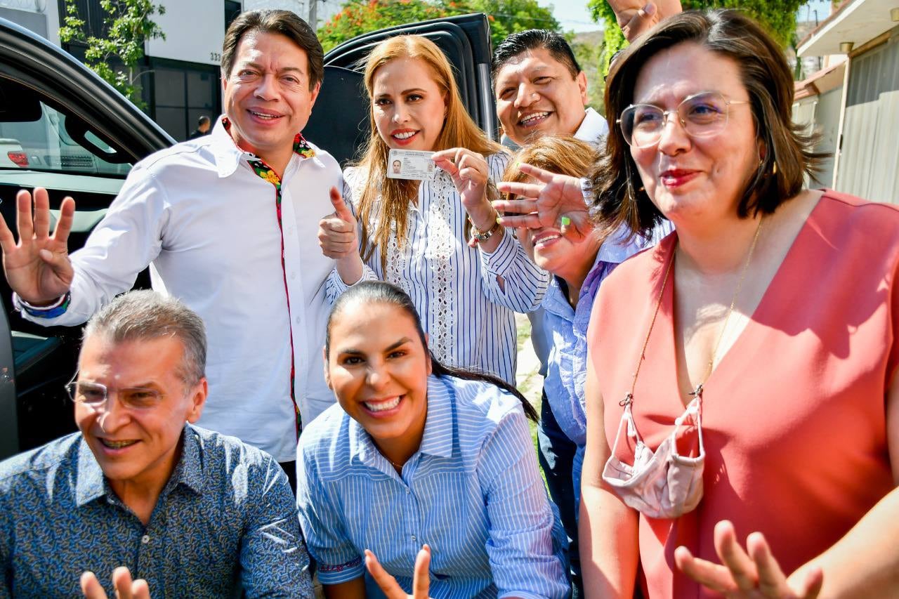 Mario Delgado y Marina Vitela en las elecciones 2022 en Durango