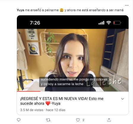 Alaban a Yuya como mamá.