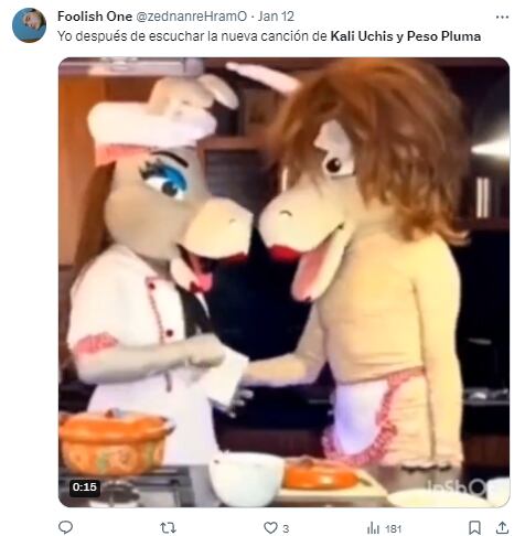 Memes de Peso Pluma y Kali Uchis por ‘Igual que un ángel’