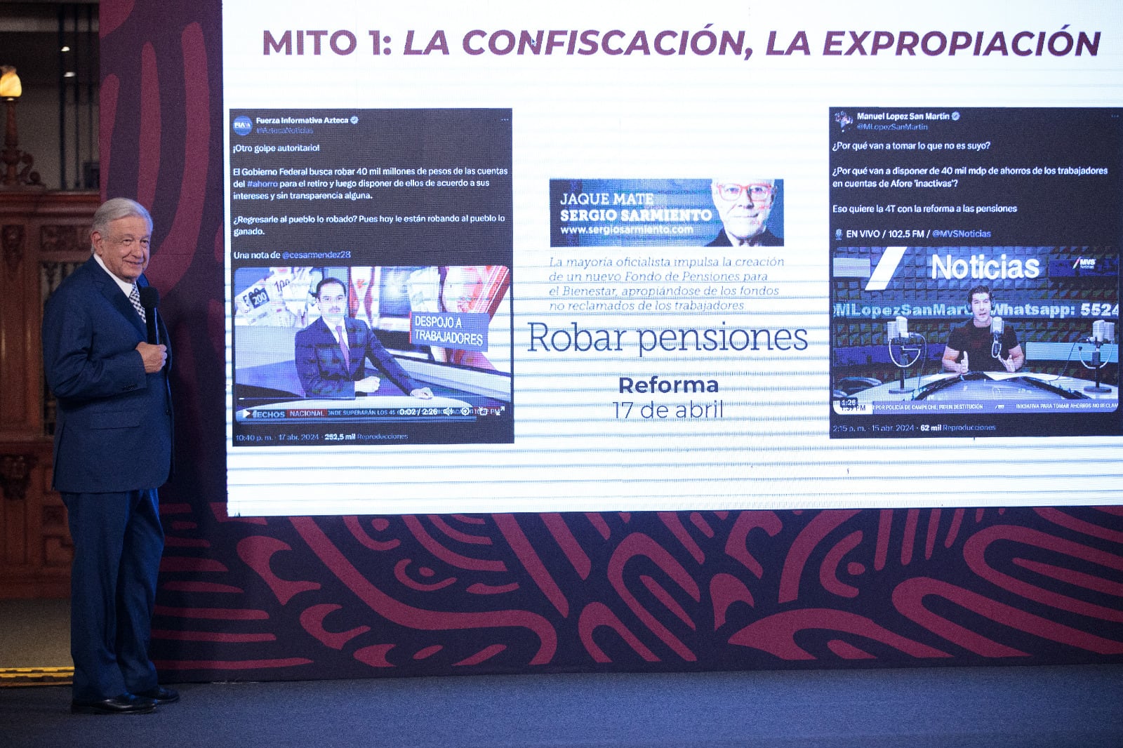 AMLO pelea con TV Azteca por Afores