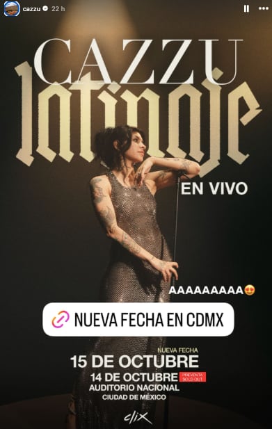 Cazzu abre segunda fecha en el Auditorio Nacional