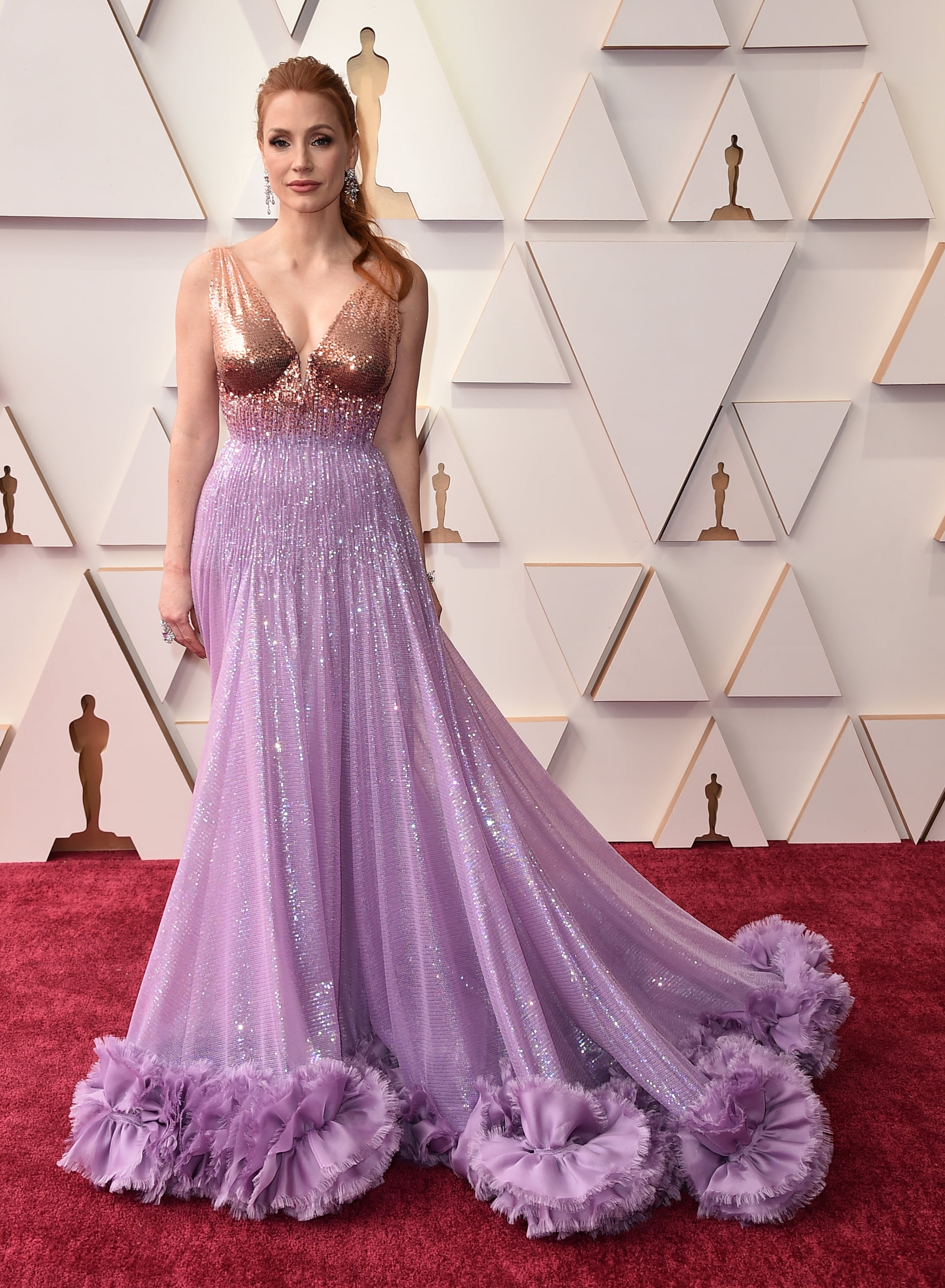 Jessica Chastain en la Alfombra Roja de los Oscar 2022