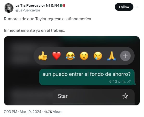 Memes de Taylor Swift por su regreso a Latinoamérica
