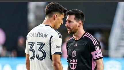Lionel Messi y Quinn Sullivan se encaran tras manotazo del argentino