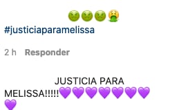 Usuarios piden justicia para Melissa en fotos de Mau Nieto.