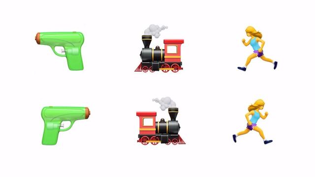 Emojis colocados en diferentes direcciones.