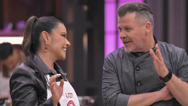 Litzy y el chef Poncho Cadena en MasterChef Celebrity 2024