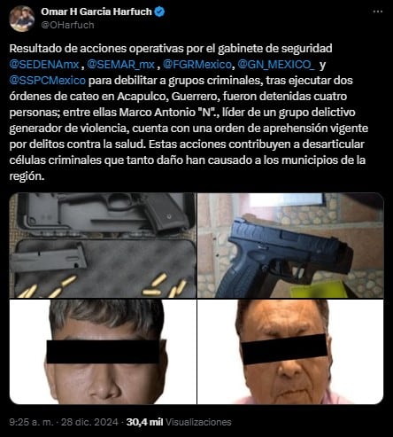 Detienen a Marco Antonio, apodado El Panadero.