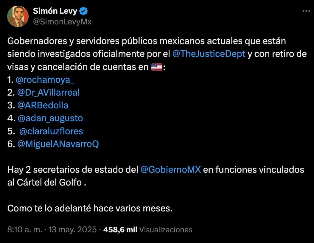 Supuesta lista secreta de Estados Unidos