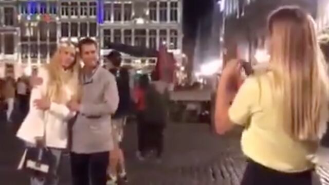 Tania Ruiz y Enrique Peña Nieto en Bruselas