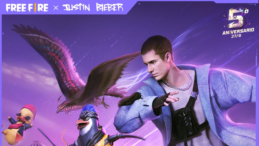 Justin Bieber se une a la celebración por los 5 años de ‘Free Fire’