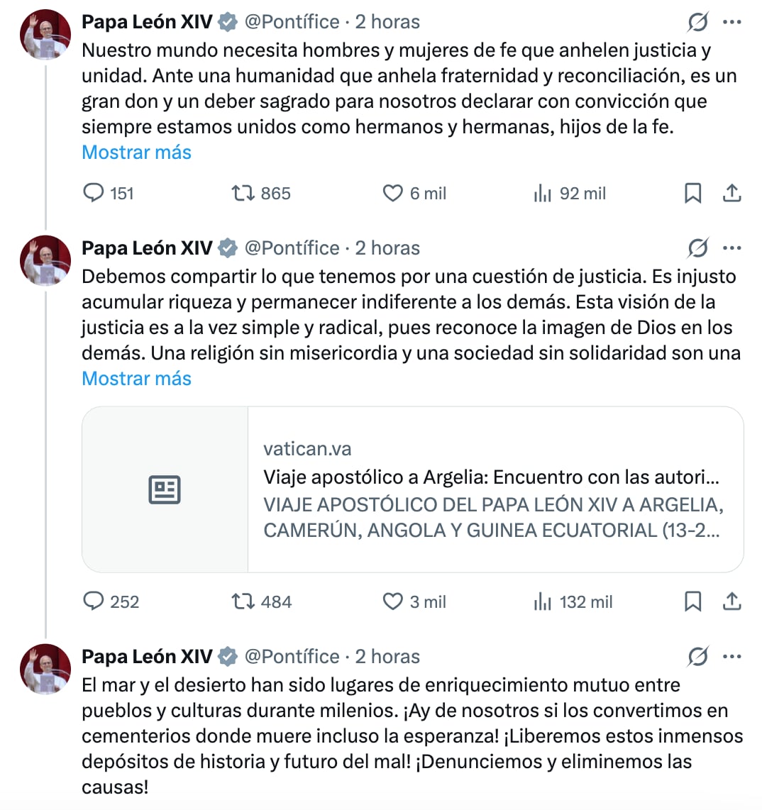 Papa León XIV responde a Donald Trump