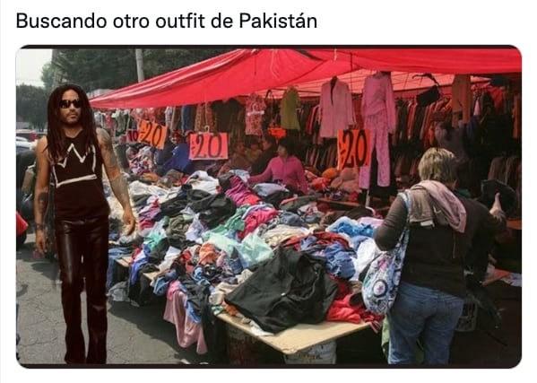 Meme de Lenny Kravitz en CDMX