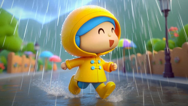 Pocoyó en la lluvia