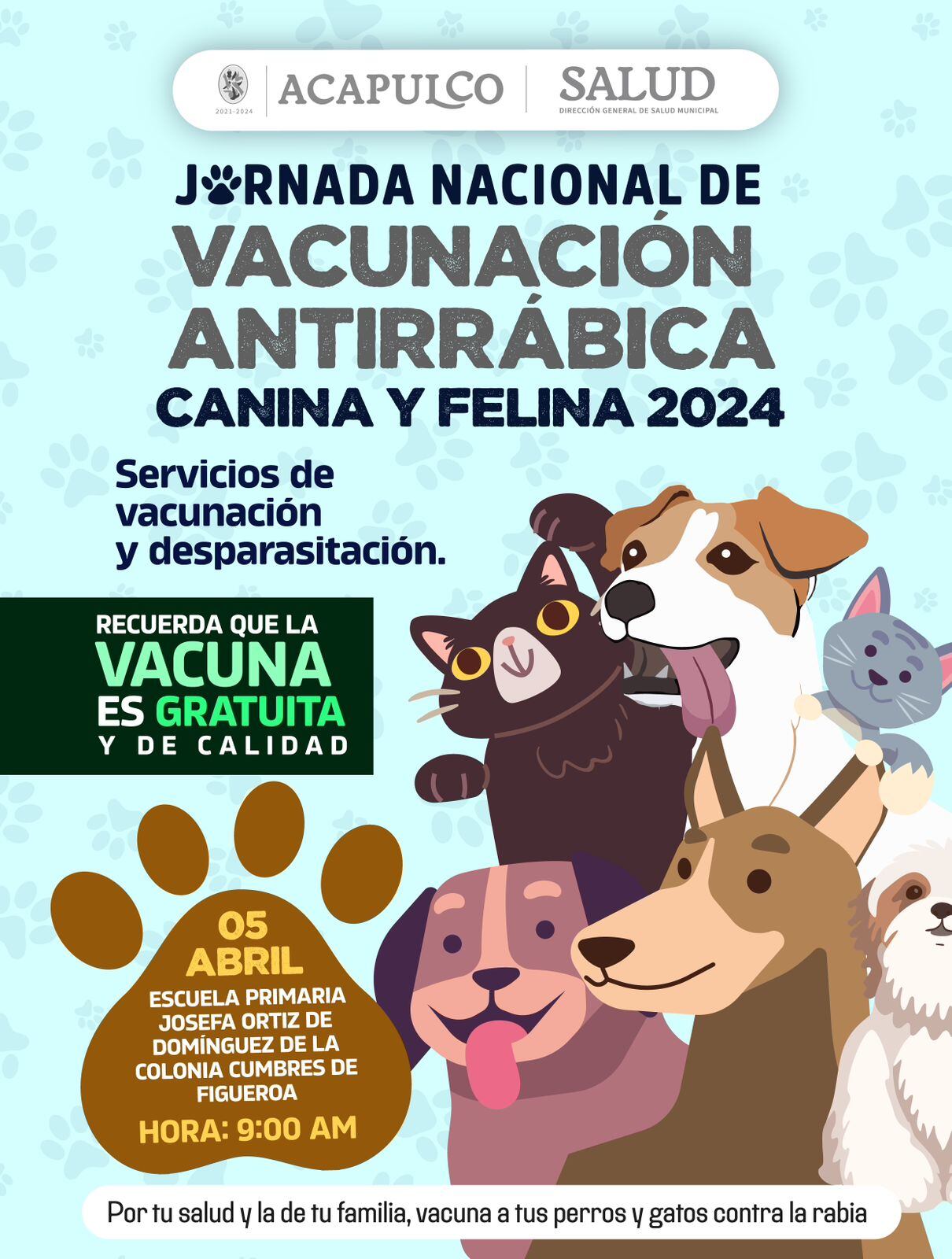 Acapulco continúa con la Jornada de Vacunación Antirrábica