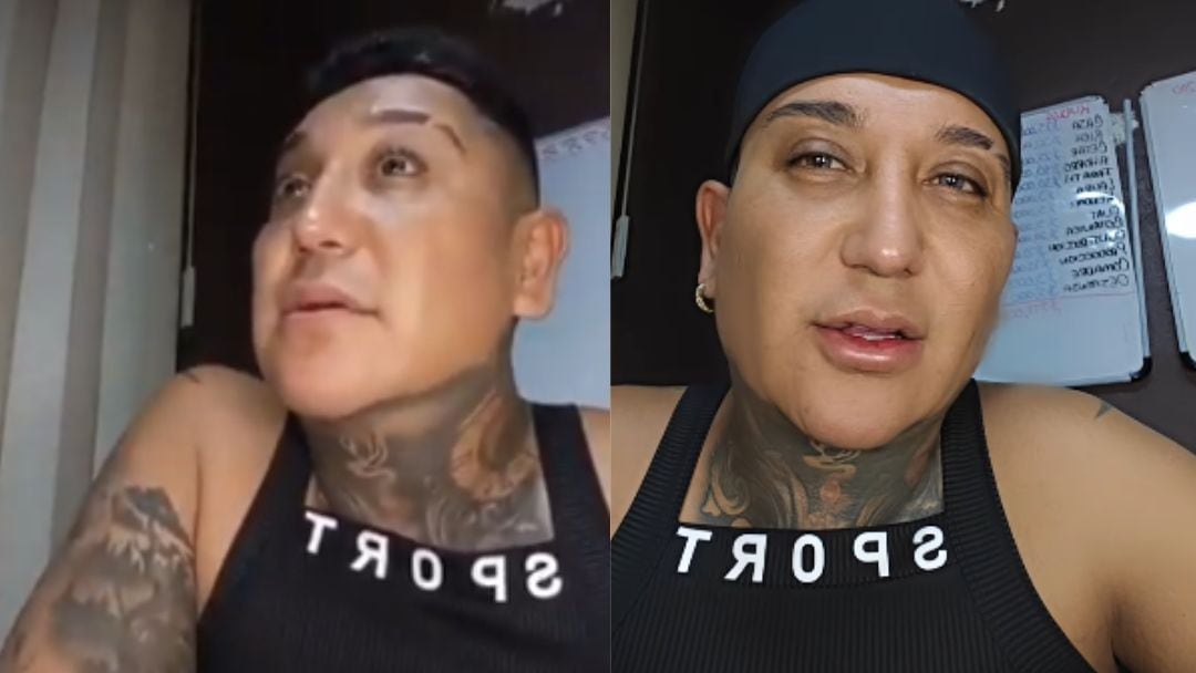 A la derecha, el video amenazando a sus escoltas. A la izquierda, el video que subió a instagram.