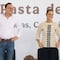 Abuchean a Manolo Jiménez, gobernador de Coahuila, en evento junto a Claudia Sheinbaum
