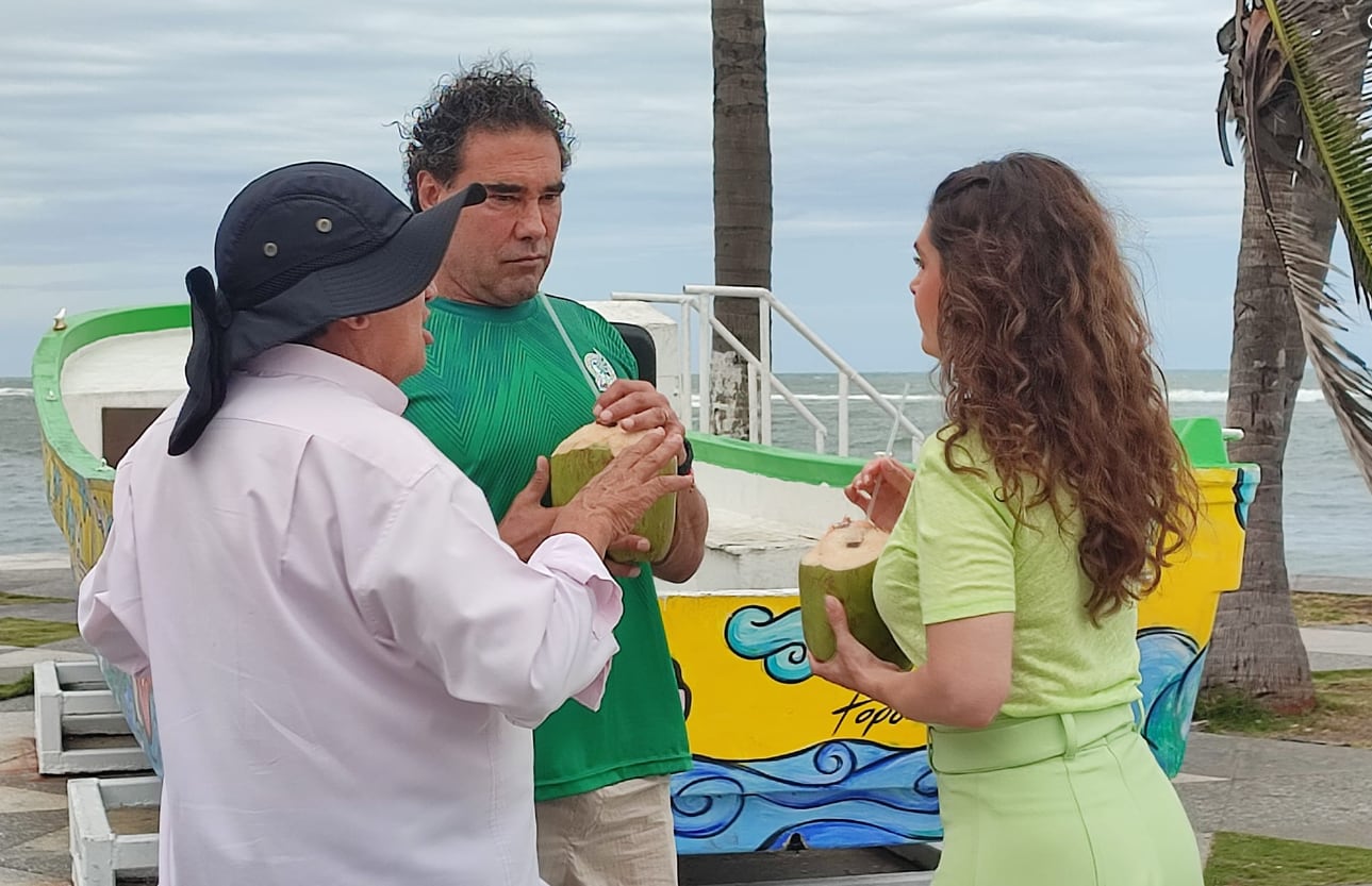 Mayrín Villanueva y Eduardo Yáñez se encuentran en Puerto de Veracruz para la telenovela Golpe de Suerte