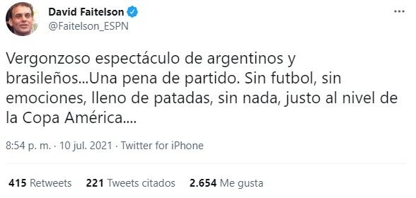 Tuit de David Faitelson