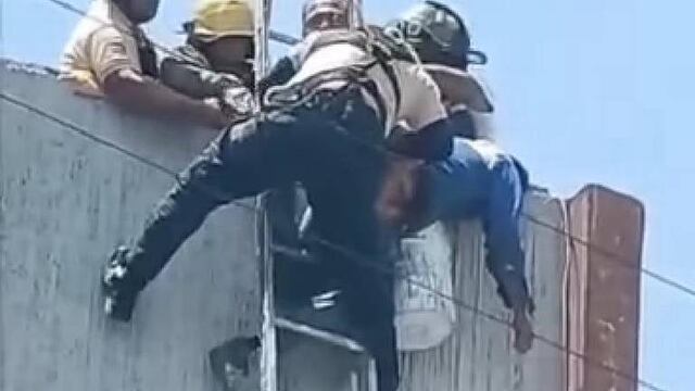 Hombre recibe descarga de energía eléctrica