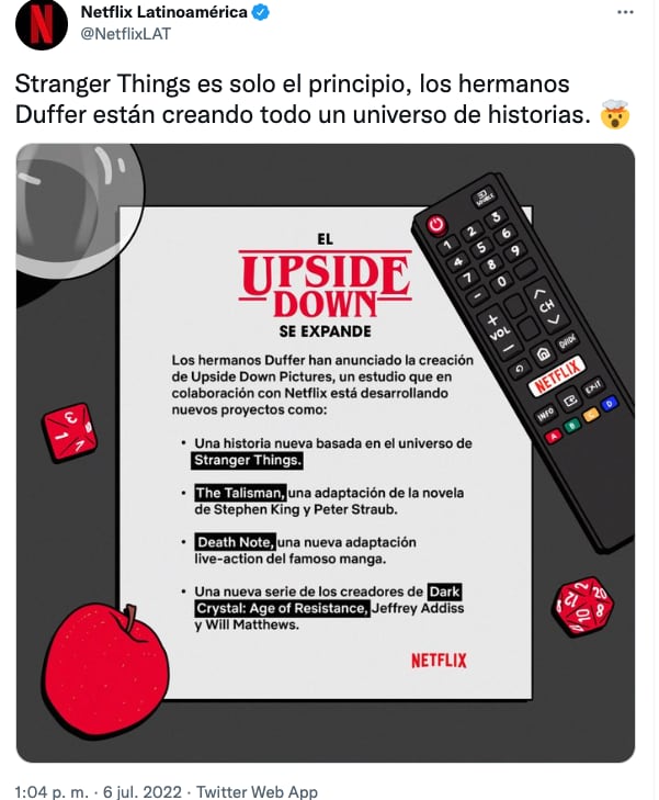 Upside Down Pictures, el estudio de los hermanos Duffer y Netflix