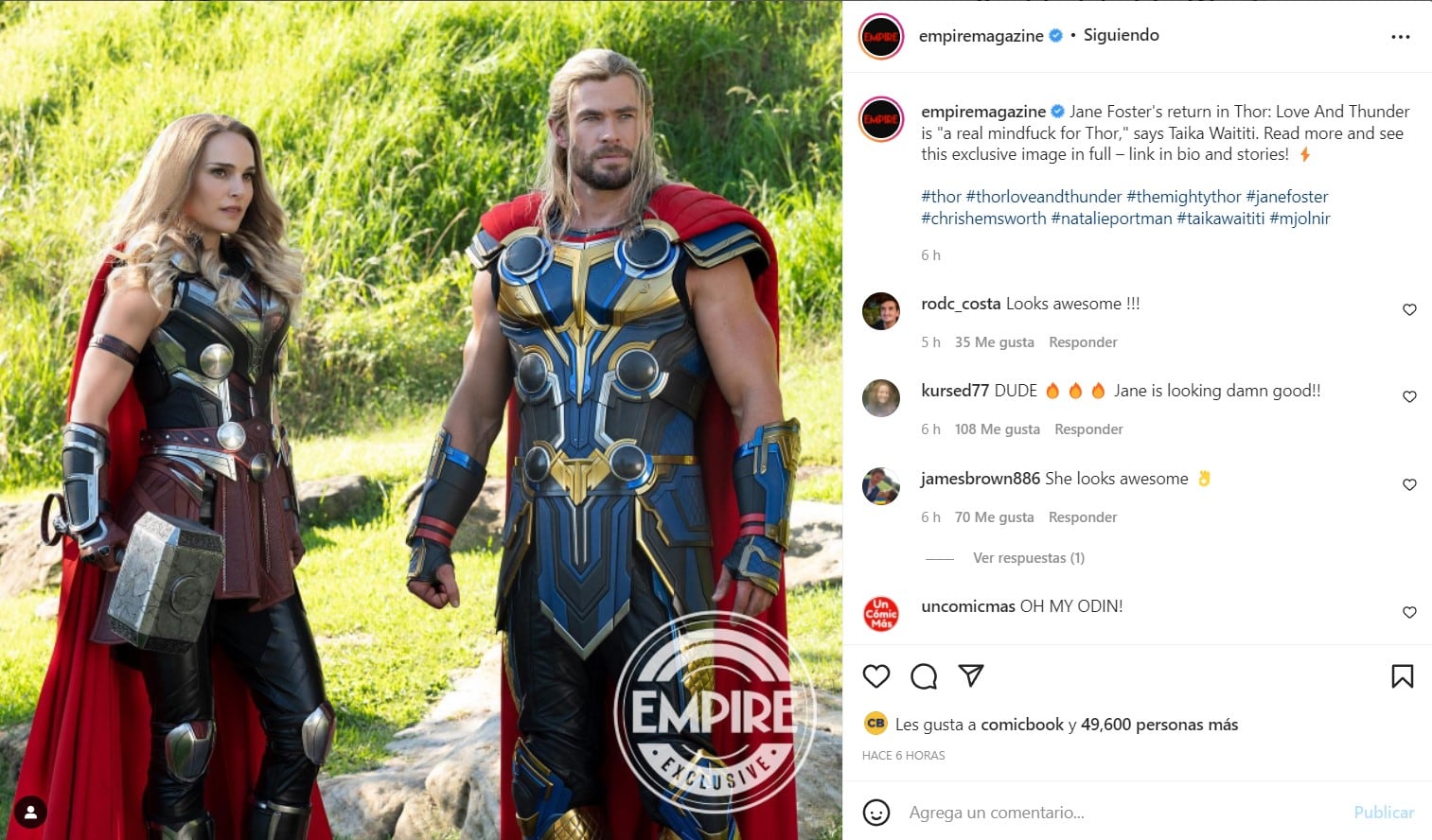 Nueva foto de Natalie Portman como She Thor