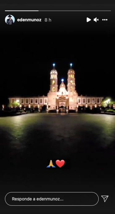 Edén Muñoz acude a iglesia (Instagram @edenmunoz)
