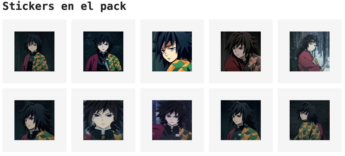 Stickers de Giyu Tomioka