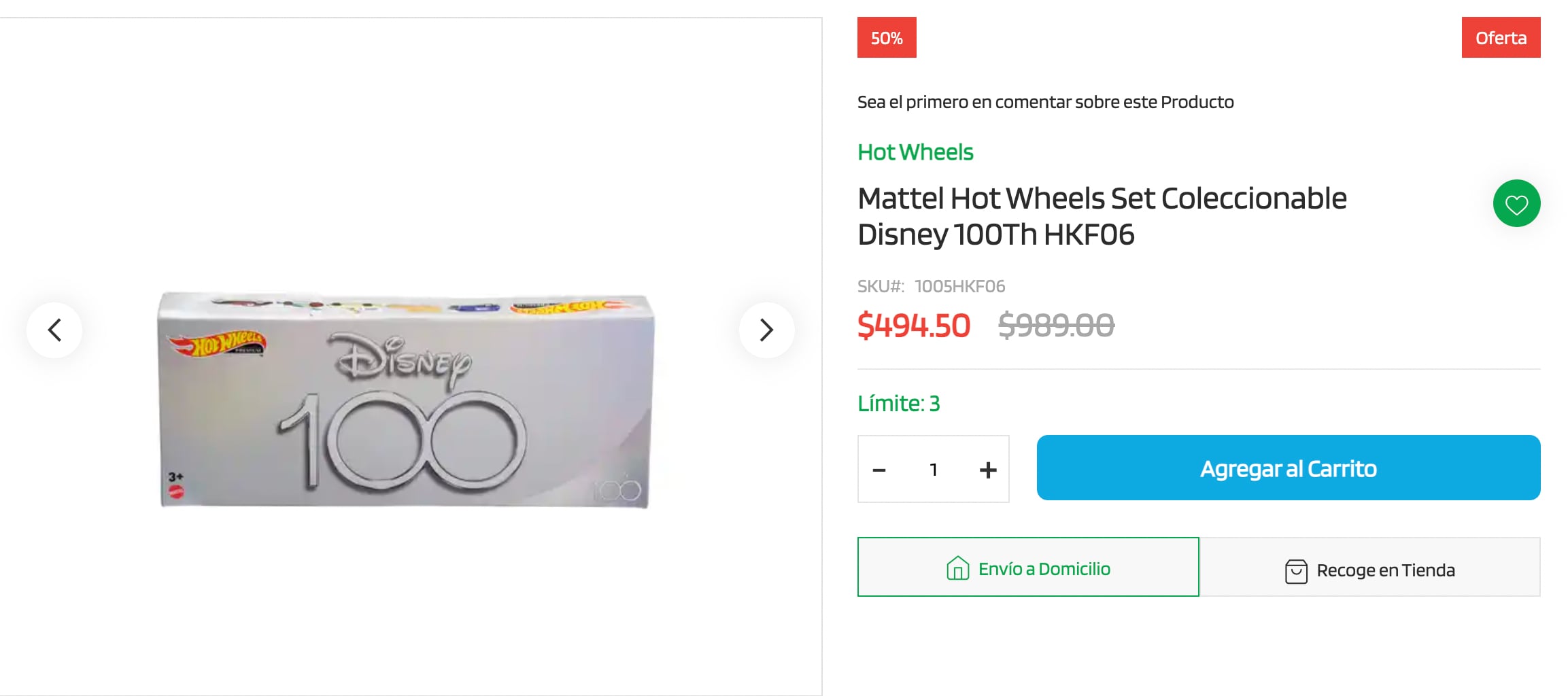 Hot Wheels de Disney 100 años en Juguetron