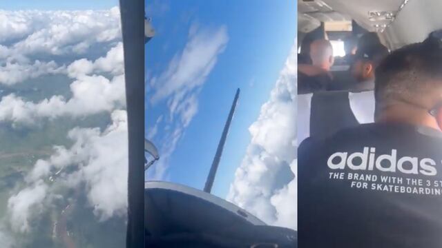 Puerta de avión se abre en pleno vuelo en Brasil