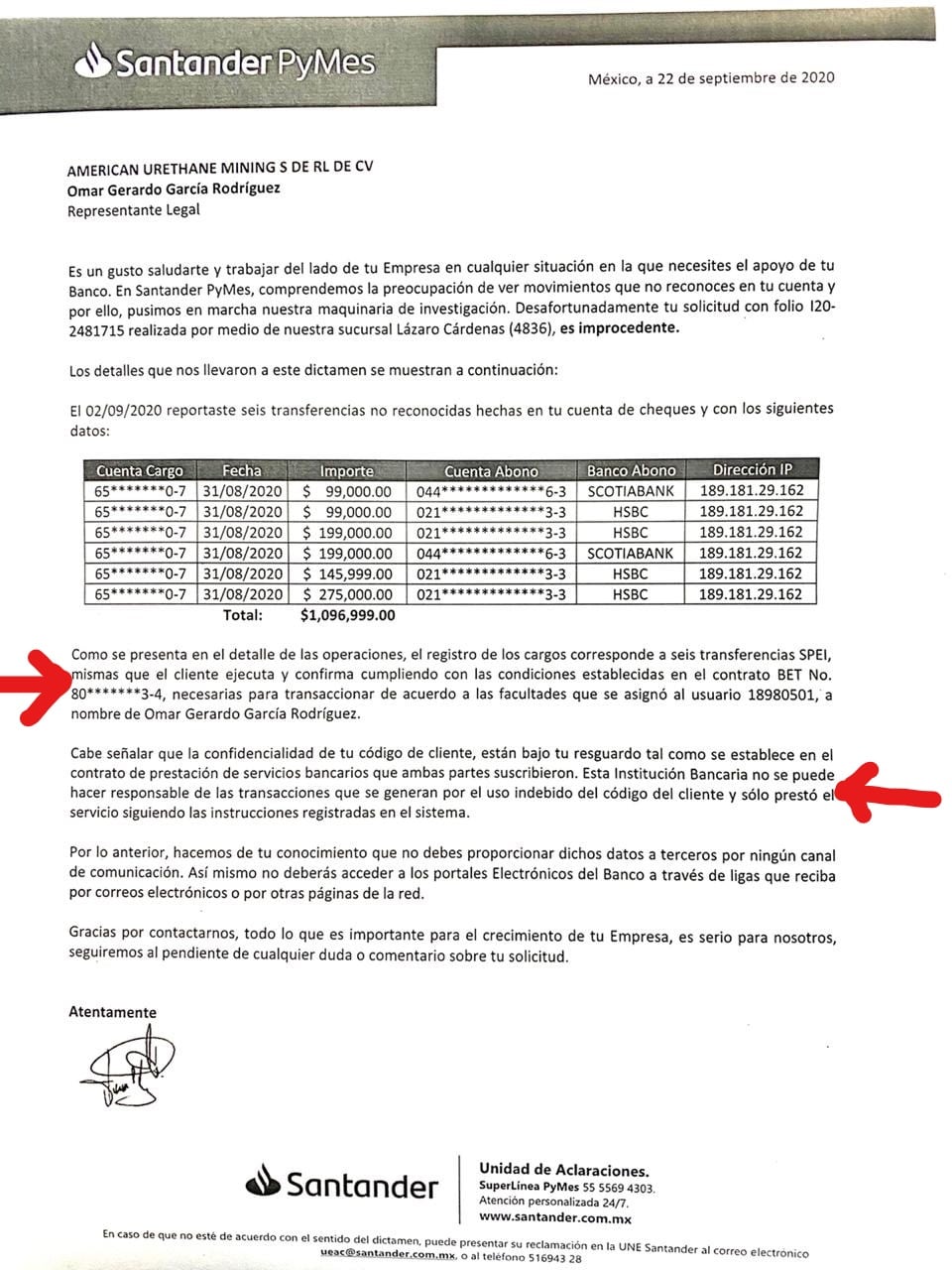 Documentos de Santander.