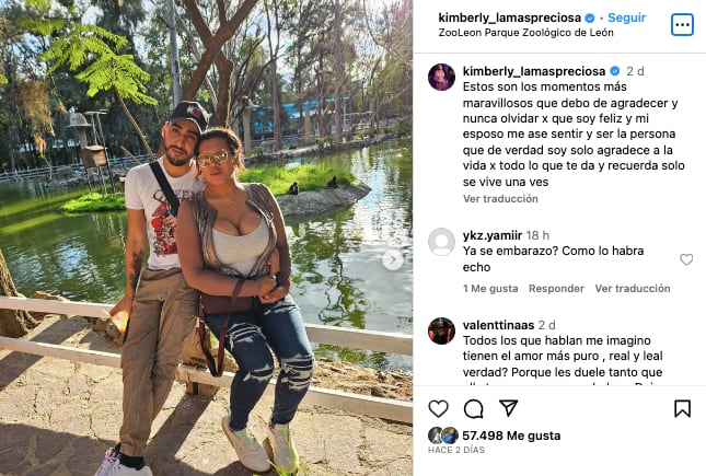 Kimberly La Más Preciosa dedica mensaje amoroso a su prometido