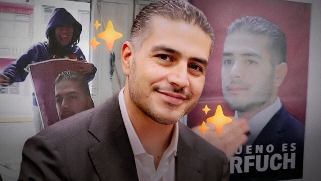 Fans de Omar García Harfuch se llevan sus pósters promocionales a su casa