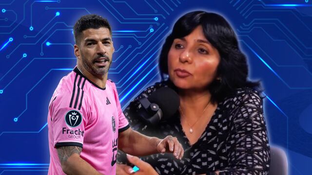 Señora Lozano y Luis Suárez