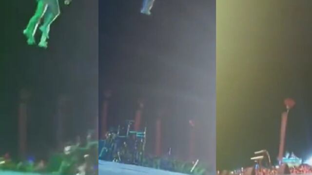 Acróbata china cae durante show