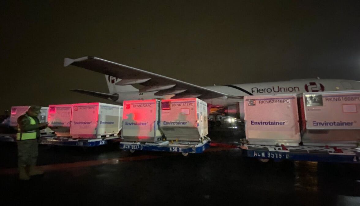 Cargamento de vacunas/@SRE_mx